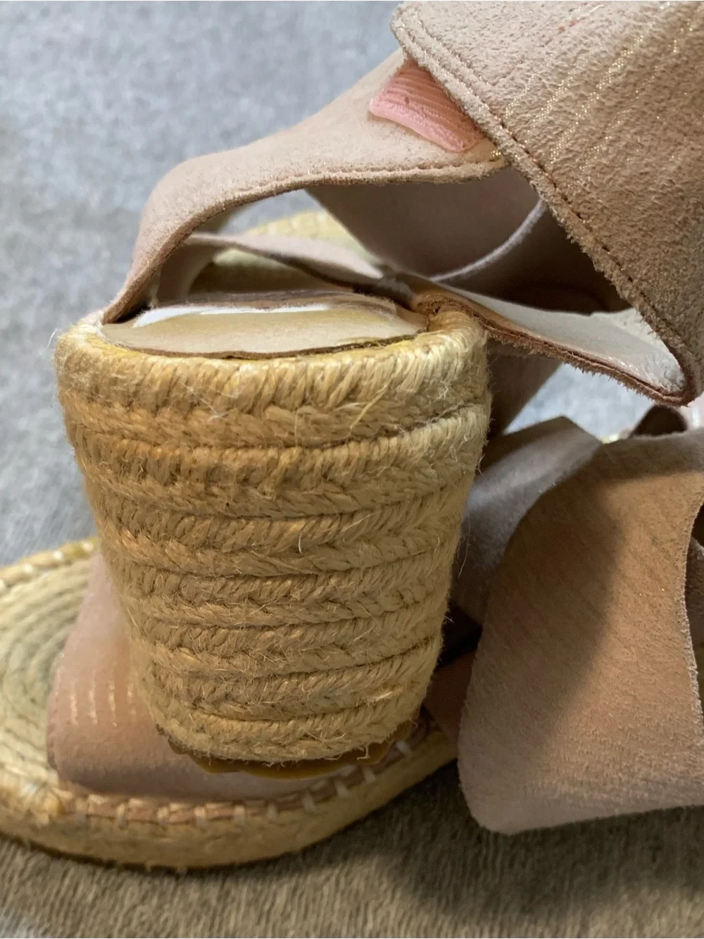 Eileen Fisher Willow 3 Espadrille Tumbled Leather Wedge Sandals